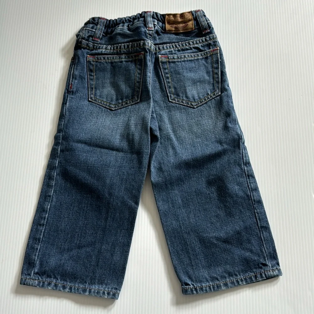 Baby Gap loose fit, 100% cotton blue jeans, size 2T